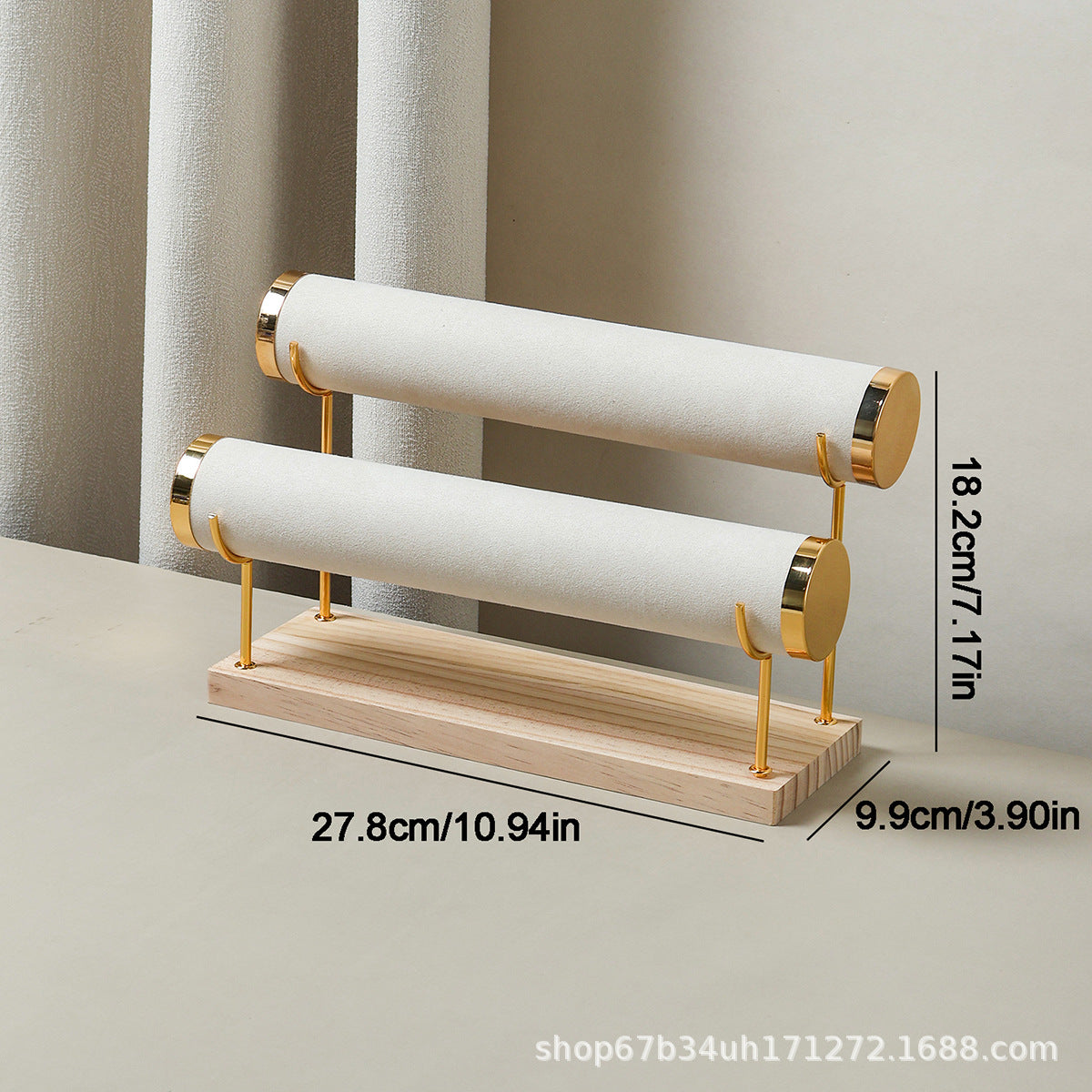 Soporte de Madera Maciza para Joyas, Relojes y Pulseras