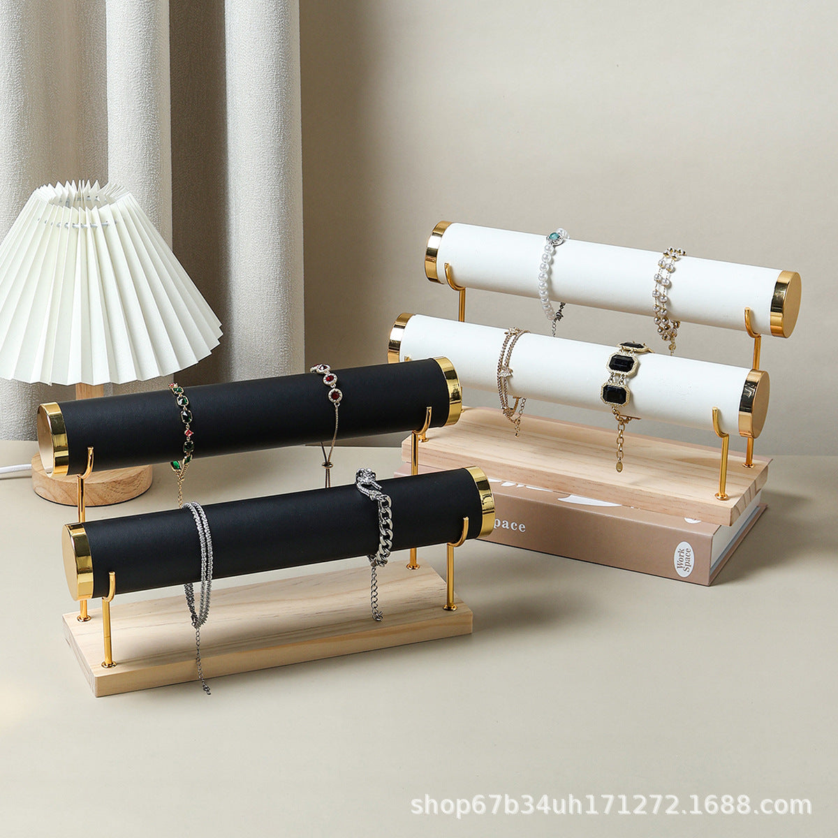 Soporte de Madera Maciza para Joyas, Relojes y Pulseras