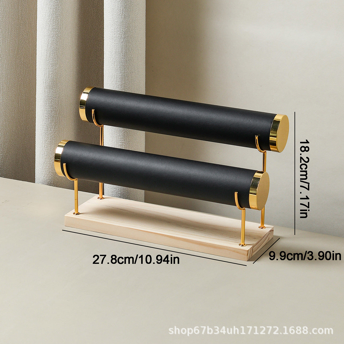Soporte de Madera Maciza para Joyas, Relojes y Pulseras