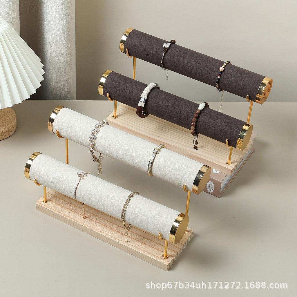 Soporte de Madera Maciza para Joyas, Relojes y Pulseras