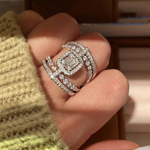 Anillo Bling de Circonitas Cúbicas para Mujer