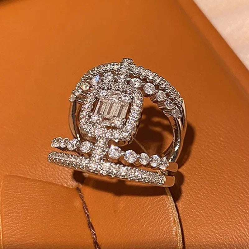 Anillo Bling de Circonitas Cúbicas para Mujer