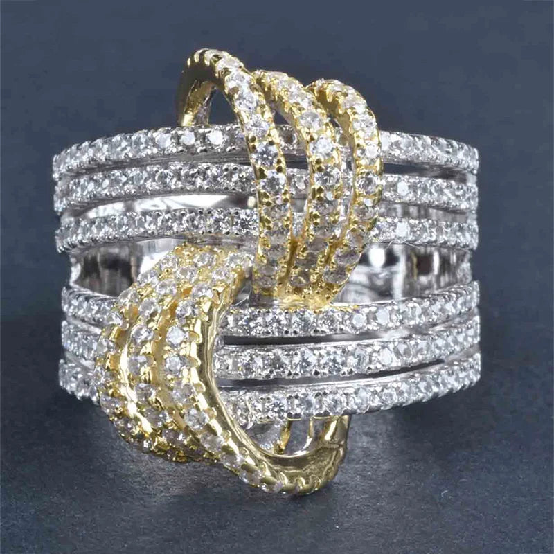 Anillo de Lujo con Circonitas Cúbicas para Mujer