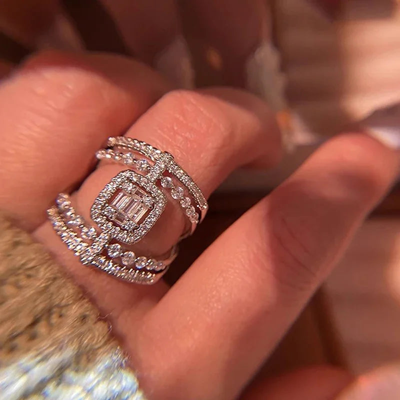 Anillo Bling de Circonitas Cúbicas para Mujer